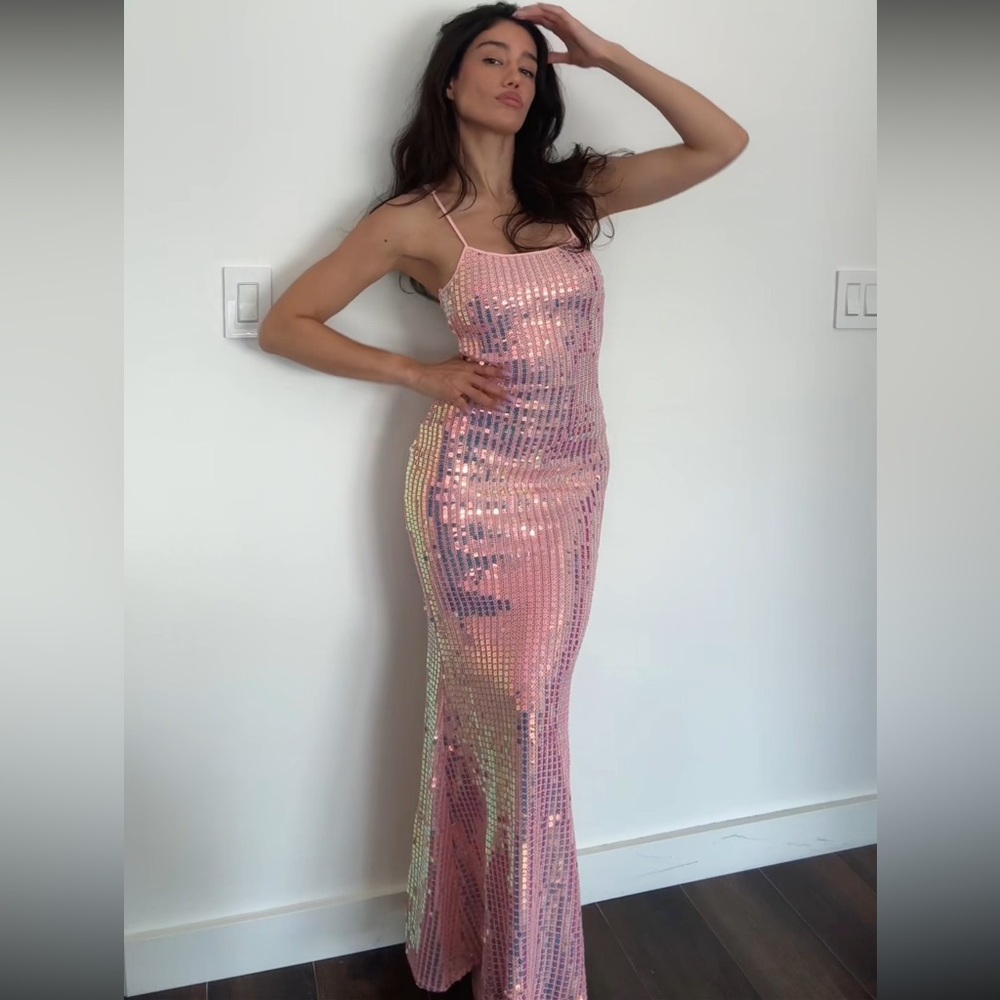 Peppermayo Exclusive - The Attitude Knit Sequin Maxi Dress XS